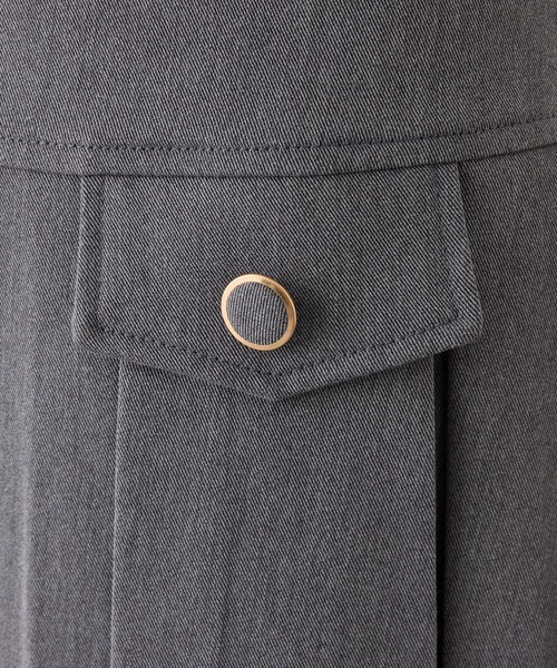 one after another NICE CLAUP（ワンアフターアナザーナイスクラップ）の「【S/Mサイズ展開】金ボタンプリーツミニスカート（スカート・レディース・ブラック系/ベージュ/ブラック系その他/杢グレー・SMALL/MEDIUM）」の18枚目の写真