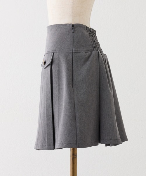 one after another NICE CLAUP（ワンアフターアナザーナイスクラップ）の「【S/Mサイズ展開】金ボタンプリーツミニスカート（スカート・レディース・ブラック系/ベージュ/ブラック系その他/杢グレー・SMALL/MEDIUM）」の15枚目の写真