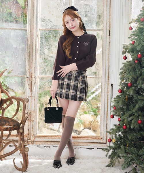 one after another NICE CLAUP（ワンアフターアナザーナイスクラップ）の「【S/Mサイズ展開】金ボタンプリーツミニスカート（スカート・レディース・ブラック系/ベージュ/ブラック系その他/杢グレー・SMALL/MEDIUM）」の22枚目の写真