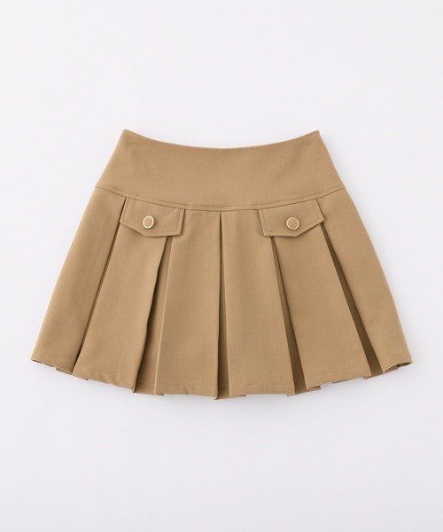 one after another NICE CLAUP（ワンアフターアナザーナイスクラップ）の「【S/Mサイズ展開】金ボタンプリーツミニスカート（スカート・レディース・ブラック系/ベージュ/ブラック系その他/杢グレー・SMALL/MEDIUM）」の12枚目の写真