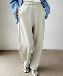 ツイル調裏起毛カーブパンツ