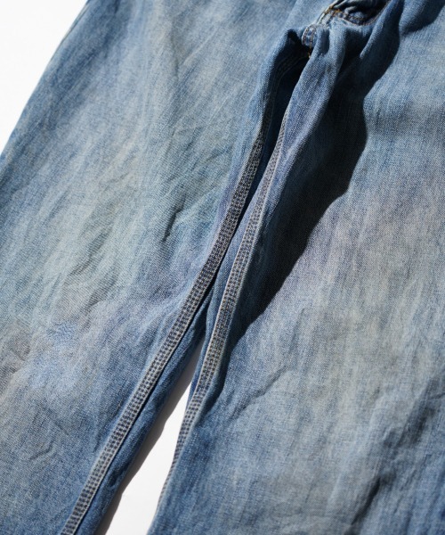 Carhartt(カーハート)の「THRIFTY LOOK / スリフティールック CARHARTT ONE-TUCK 5POCKET JEANS カーハート リメイク ワンタック デニムパンツ(デニムパンツ・メンズ・ブルー・SMALL/MEDIUM/LARGE)」の8枚目の写真
