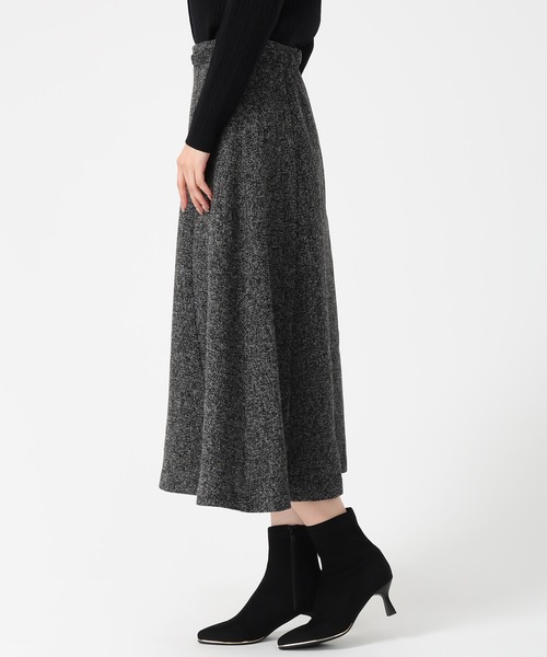 MISCH MASCH（ミッシュマッシュ）の「2025秋冬新作 ビット付きベルトフレアスカート（スカート・レディース・ブラック×ホワイト/ベージュ/チャコールグレー・S/M）」の8枚目の写真