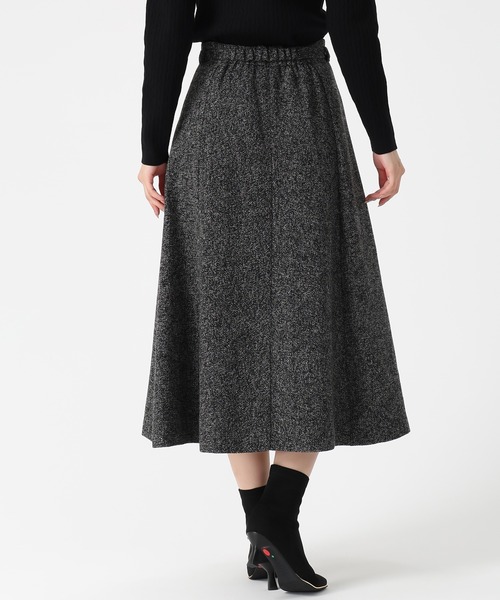 MISCH MASCH（ミッシュマッシュ）の「2025秋冬新作 ビット付きベルトフレアスカート（スカート・レディース・ブラック×ホワイト/ベージュ/チャコールグレー・S/M）」の9枚目の写真