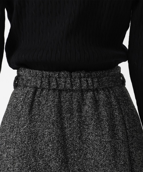 MISCH MASCH（ミッシュマッシュ）の「2025秋冬新作 ビット付きベルトフレアスカート（スカート・レディース・ブラック×ホワイト/ベージュ/チャコールグレー・S/M）」の10枚目の写真