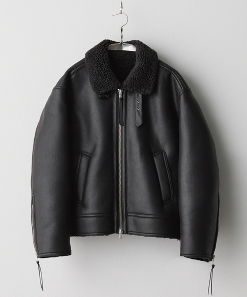WYM LIDNM(ウィム バイ リドム)の「B-6 FAUX MOUTON BLOUSON(ブルゾン・メンズ・ダークブラウン/ブラック・S/M/L)」の6枚目の写真