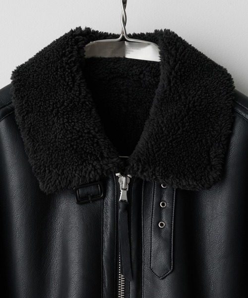 WYM LIDNM(ウィム バイ リドム)の「B-6 FAUX MOUTON BLOUSON(ブルゾン・メンズ・ダークブラウン/ブラック・S/M/L)」の13枚目の写真