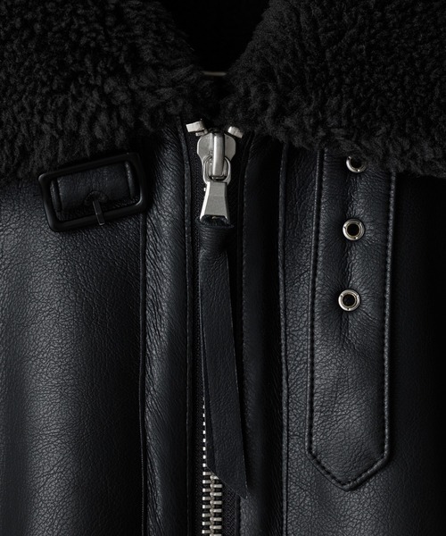 WYM LIDNM(ウィム バイ リドム)の「B-6 FAUX MOUTON BLOUSON(ブルゾン・メンズ・ダークブラウン/ブラック・S/M/L)」の14枚目の写真