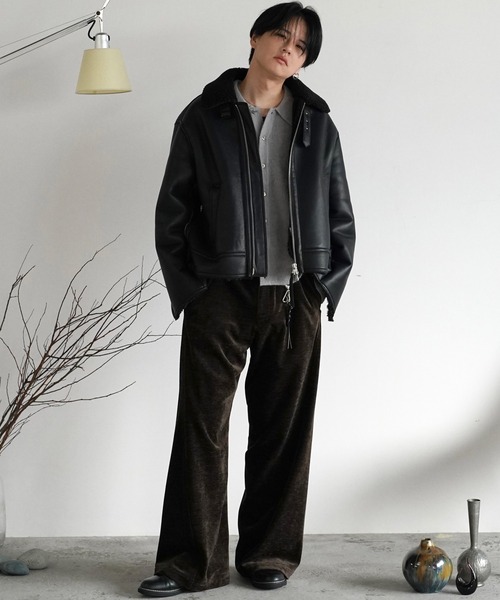 B-6 FAUX MOUTON BLOUSON（ブルゾン）｜WYM LIDNM（ウィム バイ リドム