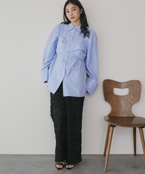 Doux archives（ドゥアルシーヴ）の「【ZOZO限定】ボタニカルカットジャガードパンツ（その他パンツ・レディース・ブラック/アイボリー・FREE）」の10枚目の写真