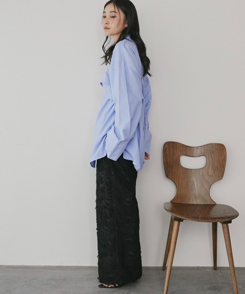 Doux archives（ドゥアルシーヴ）の「【ZOZO限定】ボタニカルカットジャガードパンツ（その他パンツ・レディース・ブラック/アイボリー・FREE）」の12枚目の写真