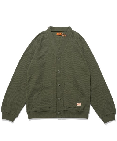 KRIFF MAYER（クリフメイヤー）の「ハニカムワッフルVカーデ（カーディガン/ボレロ・メンズ・ナチュラル/ネイビー/オリーブ/チャコール/グレー・LARGE/X-LARGE/MEDIUM）」の7枚目の写真