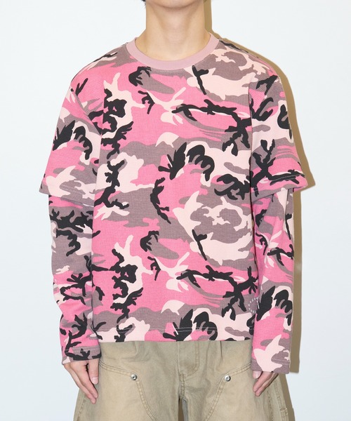 AFB(エーエフビー)の「THERMAL LAYERED LS TEE(Tシャツ/カットソー・メンズ・ホワイト/グリーン/ピンク・M/L)」の17枚目の写真