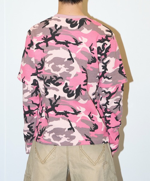 AFB(エーエフビー)の「THERMAL LAYERED LS TEE(Tシャツ/カットソー・メンズ・ホワイト/グリーン/ピンク・M/L)」の19枚目の写真