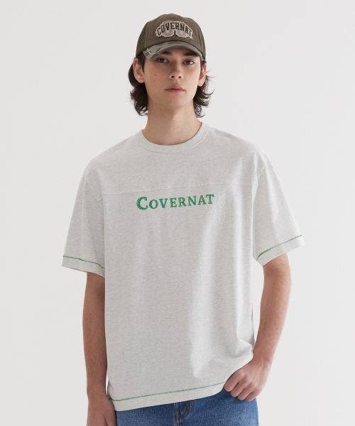 COVERNAT(カバーナット)の「ペインティンググラフィックカットラインTシャツOatmeal(Tシャツ/カットソー・レディース・その他・SMALL/MEDIUM/LARGE/X-LARGE)」の1枚目の写真
