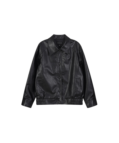 PLASTIC ISLAND(プラスティックアイランド)の「Faux leather jacket PQ3WJ383(ライダースジャケット・レディース・ブラック・SMALL/MEDIUM)」の6枚目の写真