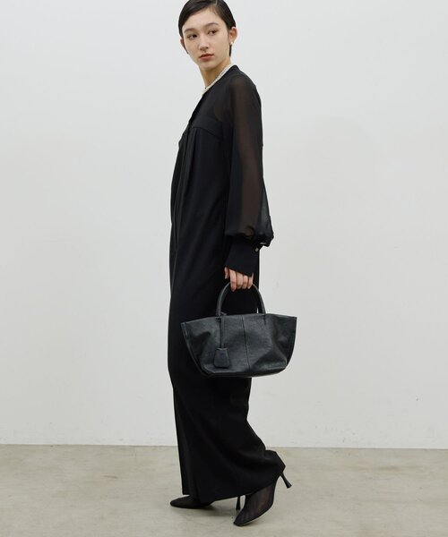 GALLARDAGALANTE（ガリャルダガランテ）の「シアーコンビネゾン（サロペット/オーバーオール・レディース・ベージュ/ブラック・FREE）」の4枚目の写真