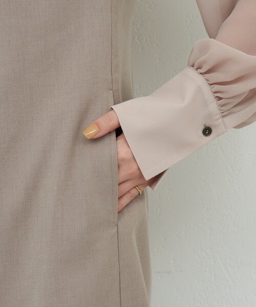 GALLARDAGALANTE（ガリャルダガランテ）の「シアーコンビネゾン（サロペット/オーバーオール・レディース・ベージュ/ブラック・FREE）」の17枚目の写真