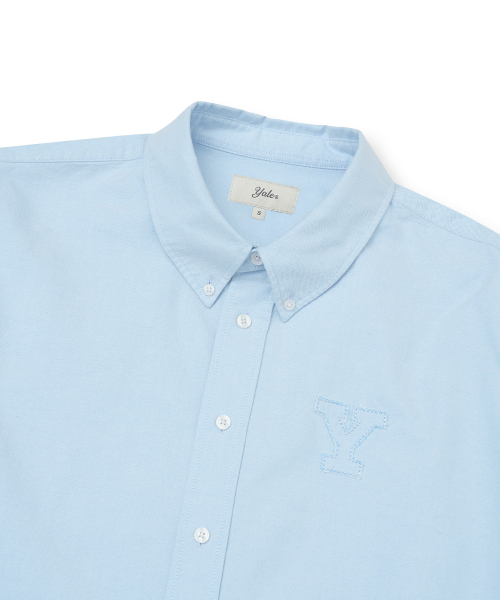 YALE(イェール)の「Yロゴオーバーサイズオックスフォードシャツ_ブルー(シャツ/ブラウス・レディース・その他・SMALL/MEDIUM/LARGE/X-LARGE)」の4枚目の写真
