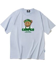 キャンパーベアグラフィックTシャツ - パープル