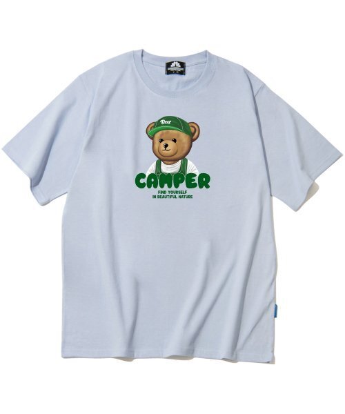 TRIPSHION(トリップション)の「キャンパーベアグラフィックTシャツ - パープル(Tシャツ/カットソー・メンズ・その他・LARGE/MEDIUM/X-LARGE)」の1枚目の写真