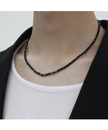 BASSCLEF（ベースクレフ）の「メンズネックレス ブラックビーズ CLEF RING MODULATOR（ネックレス）」