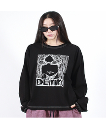 MARC ILLUST STITCH BOXY LONG SLEEVE - Black