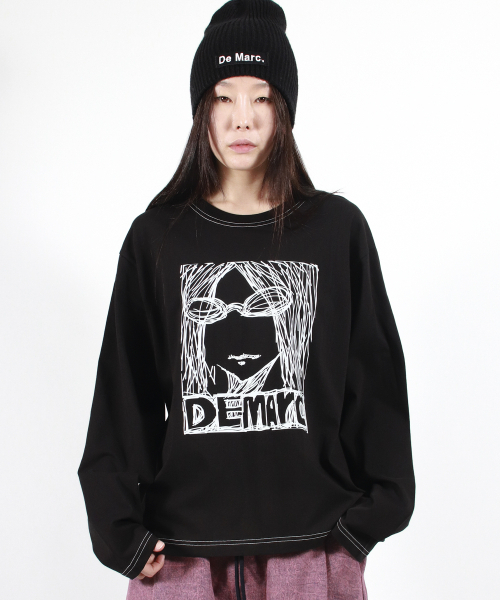 DEMARC(ドゥマーク)の「MARC ILLUST STITCH BOXY LONG SLEEVE - Black(Tシャツ/カットソー・レディース・その他・MEDIUM/LARGE)」の5枚目の写真
