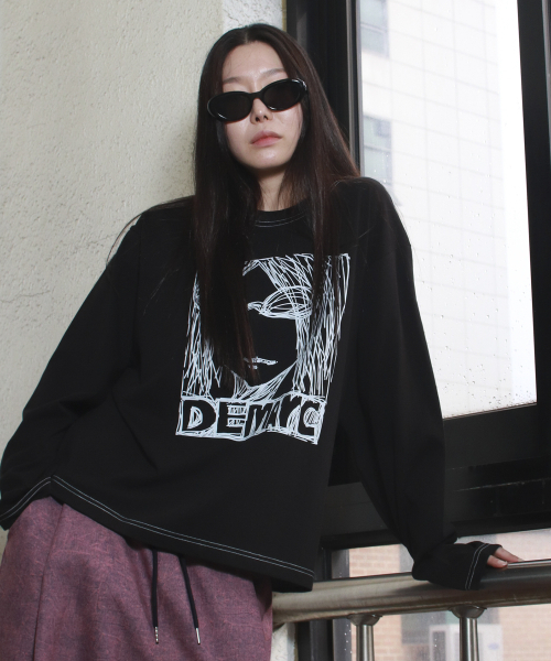 DEMARC(ドゥマーク)の「MARC ILLUST STITCH BOXY LONG SLEEVE - Black(Tシャツ/カットソー・レディース・その他・MEDIUM/LARGE)」の11枚目の写真