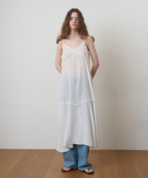 Glow Sleeveless Dress Off White