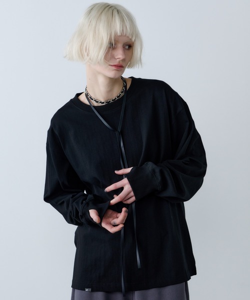 AFF AIVER(エイエフエフアイバー)の「AFF AIVER 16/-ウォッシュ天竺ワイドスリーブL/S TEE(Tシャツ/カットソー・メンズ・ブラック/オフホワイト/チャコールグレー・SMALL/MEDIUM/LARGE)」の3枚目の写真