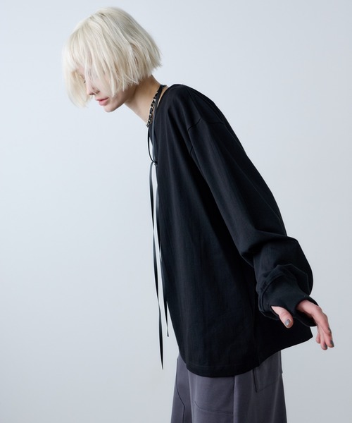AFF AIVER(エイエフエフアイバー)の「AFF AIVER 16/-ウォッシュ天竺ワイドスリーブL/S TEE(Tシャツ/カットソー・メンズ・ブラック/オフホワイト/チャコールグレー・SMALL/MEDIUM/LARGE)」の8枚目の写真
