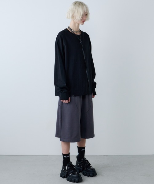 AFF AIVER(エイエフエフアイバー)の「AFF AIVER 16/-ウォッシュ天竺ワイドスリーブL/S TEE(Tシャツ/カットソー・メンズ・ブラック/オフホワイト/チャコールグレー・SMALL/MEDIUM/LARGE)」の22枚目の写真
