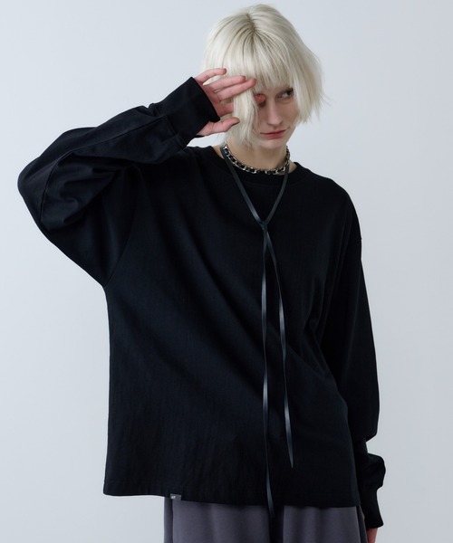 AFF AIVER(エイエフエフアイバー)の「AFF AIVER 16/-ウォッシュ天竺ワイドスリーブL/S TEE(Tシャツ/カットソー・メンズ・ブラック/オフホワイト/チャコールグレー・SMALL/MEDIUM/LARGE)」の7枚目の写真