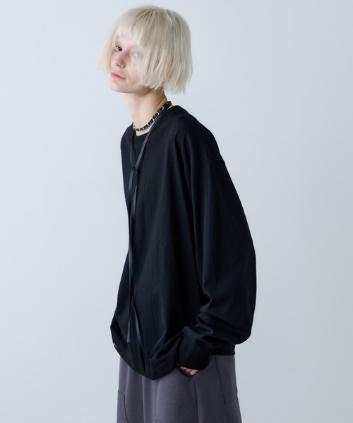 AFF AIVER(エイエフエフアイバー)の「AFF AIVER 16/-ウォッシュ天竺ワイドスリーブL/S TEE(Tシャツ/カットソー・メンズ・ブラック/オフホワイト/チャコールグレー・SMALL/MEDIUM/LARGE)」の9枚目の写真