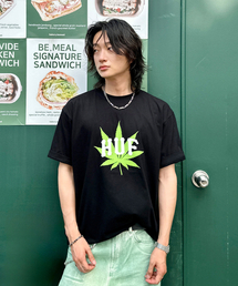 HUF（ハフ）の「LEAF ARCH LOGO TEE [BLACK]（Tシャツ/カットソー）」