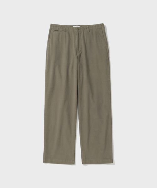 SHIRTER(シャーター)の「MOSS DRILL CHINO PANTS (BEIGE)(その他パンツ・メンズ・その他・SMALL/MEDIUM/LARGE)」の1枚目の写真