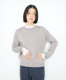 Idnes 襟プリーツドッキングニット