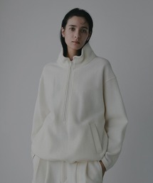 BOUCLE HALF ZIP TOPS