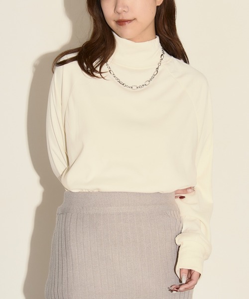 H.TOKYO(エイチトウキョウ)の「ラグランスリーブ モックネック カットソー(Tシャツ/カットソー・レディース・ブラック/ホワイト・MEDIUM/LARGE/X-LARGE)」の16枚目の写真