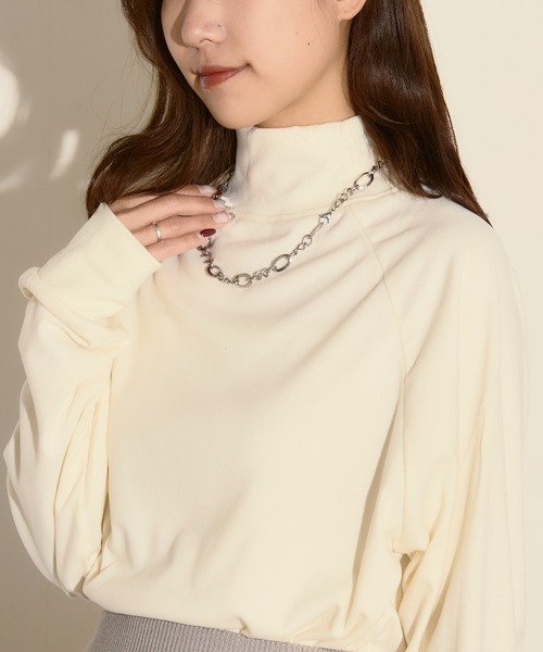 H.TOKYO(エイチトウキョウ)の「ラグランスリーブ モックネック カットソー(Tシャツ/カットソー・レディース・ブラック/ホワイト・MEDIUM/LARGE/X-LARGE)」の17枚目の写真