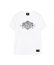 EVエンブレムユニソンオーバーサイズ半袖Tシャツ(ホワイト)