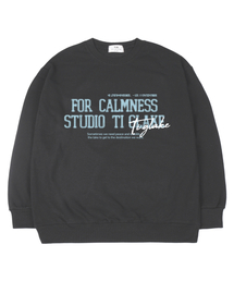 カムニススタジオ オーバーサイズ スウェットTシャツ ダークグレー