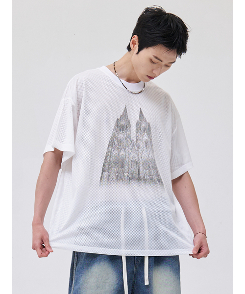 AKECII(アケシ)の「ホーリーメッシュジャージショートスリーブ-ホワイト(Tシャツ/カットソー・メンズ・その他・MEDIUM/LARGE)」の3枚目の写真