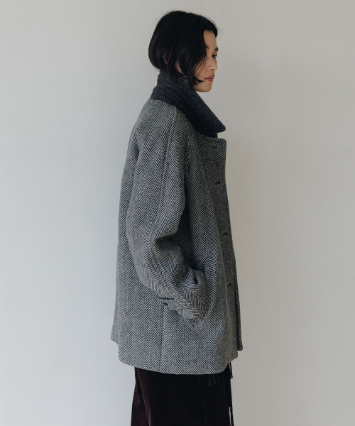 BLANKROOM HER(ブランクルームウーマン)の「ヘリンボーンハーフコート_SOFT BLACK(チェスターコート・レディース・その他・0/1)」の1枚目の写真