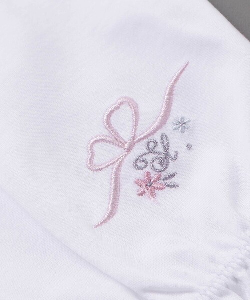 SLAP SLIP（スラップスリップ）の「レース襟キラキラお花ボタンキャンディスリーブブラウス(110~130cm)（シャツ/ブラウス・キッズ・ホワイト・110cm/120cm/130cm）」の10枚目の写真