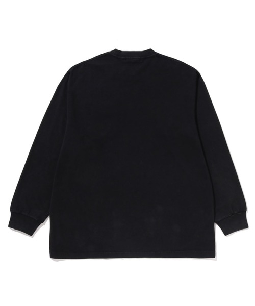 A BATHING APE（アベイシングエイプ）の「GARMENT DYE ONE POINT RELAXED FIT POCKET LS TEE（Tシャツ/カットソー・メンズ・パープル/ブラック・X-LARGE/LARGE/MEDIUM/SMALL/XX-LARGE）」の3枚目の写真