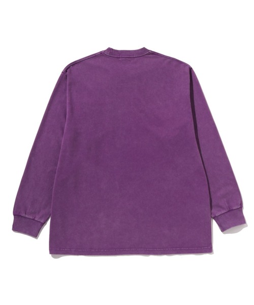 A BATHING APE（アベイシングエイプ）の「GARMENT DYE ONE POINT RELAXED FIT POCKET LS TEE（Tシャツ/カットソー・メンズ・パープル/ブラック・X-LARGE/LARGE/MEDIUM/SMALL/XX-LARGE）」の4枚目の写真