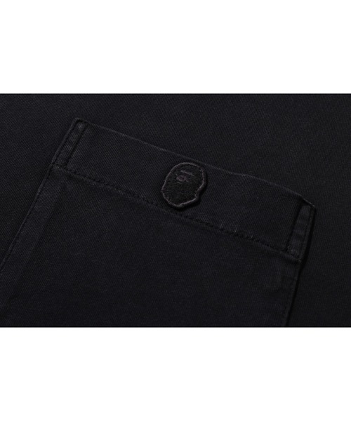 A BATHING APE（アベイシングエイプ）の「GARMENT DYE ONE POINT RELAXED FIT POCKET LS TEE（Tシャツ/カットソー・メンズ・パープル/ブラック・X-LARGE/LARGE/MEDIUM/SMALL/XX-LARGE）」の5枚目の写真