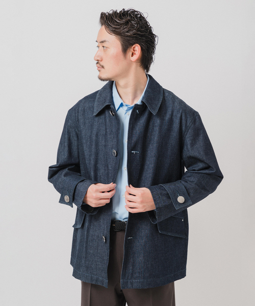 Mackintosh（マッキントッシュ）の「MACKINTOSH(マッキントッシュ) 別注 HUMBIE/ハンビー デニム SHORT SL（その他アウター・メンズ・ネイビー・40/38/36）」の4枚目の写真